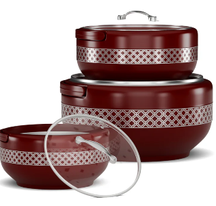 Graceware - Brighton Hotpot Silver - Set of Three