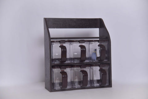 Hi Class Wood Spice Rack 6 pcs