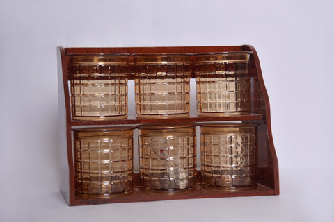 Galaxy Wood Spice Rack 6pcs