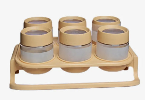 Spice Zone 6 Pieces Masala Rack With Elegant Stand